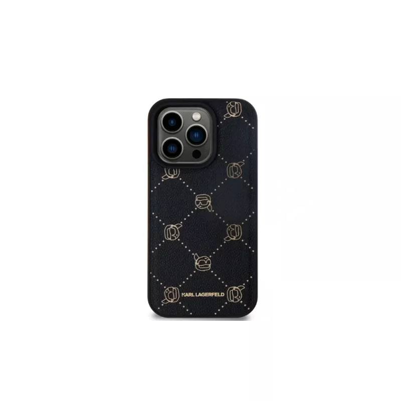 Karl Lagerfeld KLHMP15LPGKHPHK iPhone 15 Pro 6,1 inch nero cover posteriore MagSafe Karl Head