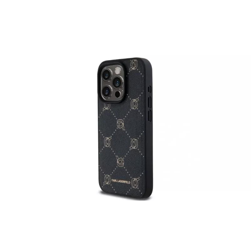 Karl Lagerfeld KLHMP15LPGKHPHK iPhone 15 Pro 6,1 inch nero cover posteriore MagSafe Karl Head
