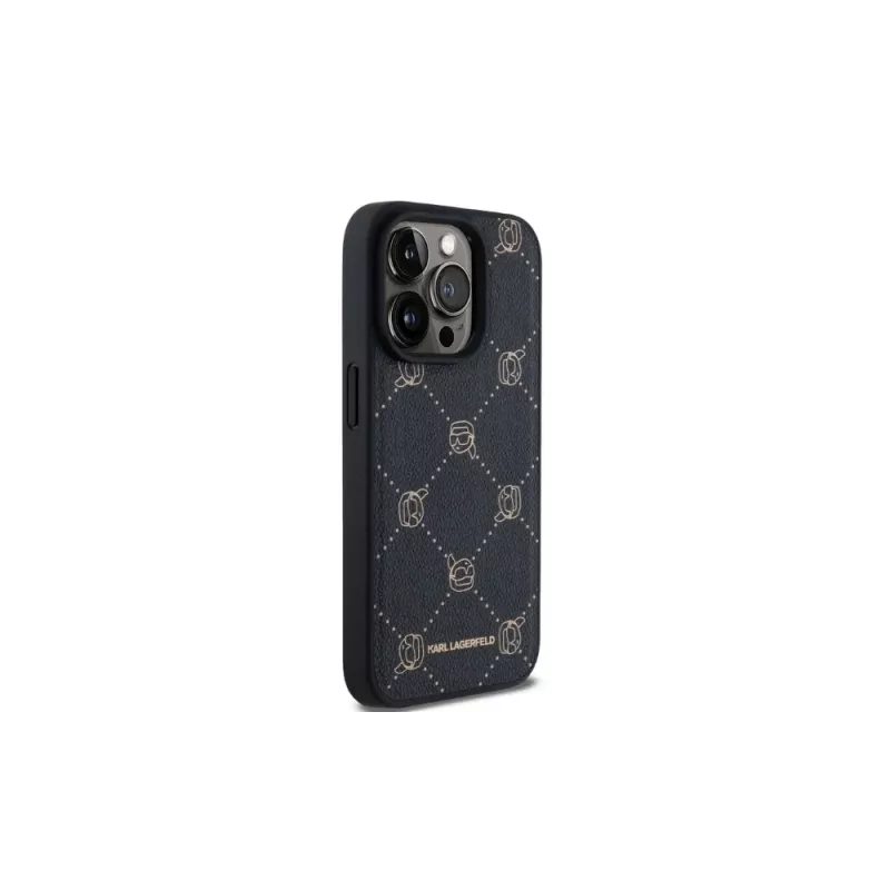 Karl Lagerfeld KLHMP15LPGKHPHK iPhone 15 Pro 6,1 inch nero cover posteriore MagSafe Karl Head