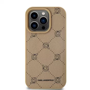 Karl Lagerfeld KLHMP15LPGKHPHE iPhone 15 Pro 6,1 inch beige cover posteriore MagSafe Karl Head