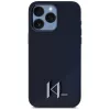 Karl Lagerfeld Silicone Shadow Metal Initial custodia MagSafe per iPhone 15 Pro Max nero