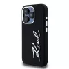 Karl Lagerfeld KLHCP15LSCMSMVK custodia rigida Silicone Metal Script Logo per iPhone 15 Pro 6.1 nero