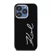 Karl Lagerfeld KLHCP15LSCMSMVK custodia rigida Silicone Metal Script Logo per iPhone 15 Pro 6.1 nero