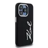 Karl Lagerfeld KLHCP15LSCMSMVK custodia rigida Silicone Metal Script Logo per iPhone 15 Pro 6.1 nero