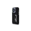 KARL LAGERFELD Silicone Metal Script Logo custodia per Apple iPhone 15 Pro Max, nero