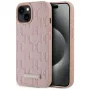 Karl Lagerfeld custodia in pelle Monogram Metal Logo MagSafe per iPhone 15 rosa