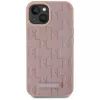 Karl Lagerfeld custodia in pelle Monogram Metal Logo MagSafe per iPhone 15 rosa