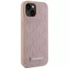 Karl Lagerfeld custodia in pelle Monogram Metal Logo MagSafe per iPhone 15 rosa