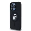Karl Lagerfeld KLHMP15LSCMKCRHK iPhone 15 Pro 6.1 custodia rigida in silicone nera Karl & Choupette MagSafe
