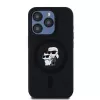Karl Lagerfeld KLHMP15LSCMKCRHK iPhone 15 Pro 6.1 custodia rigida in silicone nera Karl & Choupette MagSafe