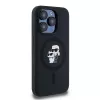 Karl Lagerfeld KLHMP15LSCMKCRHK iPhone 15 Pro 6.1 custodia rigida in silicone nera Karl & Choupette MagSafe