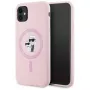 KARL LAGERFELD Silicone Karl & Choupette custodia MagSafe per iPhone 11 rosa