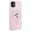 KARL LAGERFELD Silicone Karl & Choupette custodia MagSafe per iPhone 11 rosa