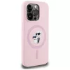 KARL LAGERFELD Silicone Karl & Choupette custodia MagSafe per iPhone 14 Pro Max rosa