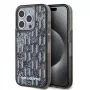 KARL LAGERFELD Liquid Glitter Monogram Gradient cover posteriore per Apple iPhone 15 Pro, nero