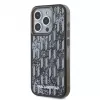 KARL LAGERFELD Liquid Glitter Monogram Gradient cover posteriore per Apple iPhone 15 Pro, nero
