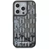 Karl Lagerfeld Liquid Glitter Monogram Gradient custodia per iPhone 15 Pro Max, nero