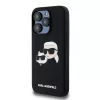 Karl Lagerfeld KLHMP15LSKCHPPLK iPhone 15 Pro 6,1 nero custodia rigida in silicone Karl & Choupette MagSafe