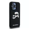 Karl Lagerfeld KLHMP15LSKCHPPLK iPhone 15 Pro 6,1 nero custodia rigida in silicone Karl & Choupette MagSafe
