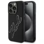 Karl Lagerfeld KLHCP15L3DRKSDLK iPhone 15 Pro 6.1 nero custodia rigida 3D gomma Signature