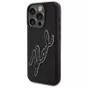 Karl Lagerfeld KLHCP15L3DRKSDLK iPhone 15 Pro 6.1 nero custodia rigida 3D gomma Signature