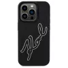 Karl Lagerfeld KLHCP15L3DRKSDLK iPhone 15 Pro 6.1 nero custodia rigida 3D gomma Signature