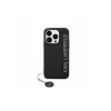 Karl Lagerfeld KLHCP15LPSAKDGCK iPhone 15 Pro 6.1 nero custodia rigida Saffiano strass e charm
