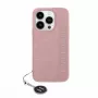 Karl Lagerfeld KLHCP15LPSAKDGCP iPhone 15 Pro 6.1 custodia rigida Saffiano strass e charm rosa