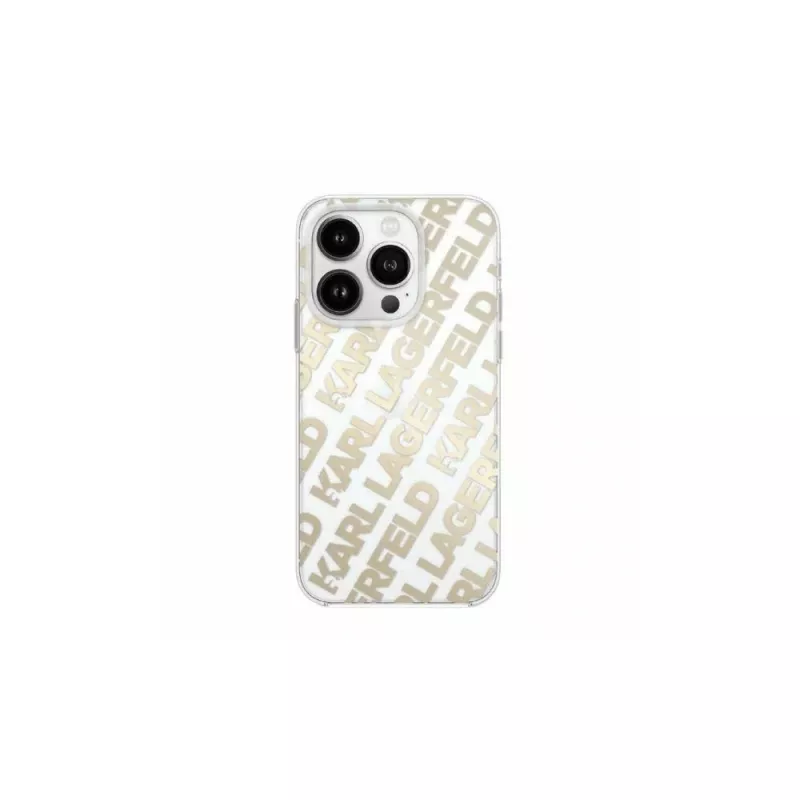 Karl Lagerfeld KLHCP15SHKFOEMD iPhone 15 / 14 / 13 6,1 pollici oro custodia rigida IML FulloverLogo