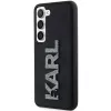 Karl Lagerfeld KLHCS24S3DMBKCK custodia rigida per Samsung Galaxy S24, nero, 3D gomma glitter logo