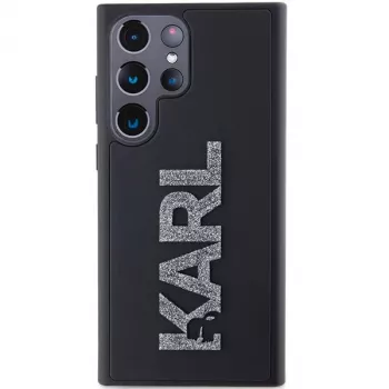 Karl Lagerfeld KLHCS24L3DMBKCK Samsung Galaxy S24 Ultra custodia rigida nero 3D gomma glitter logo