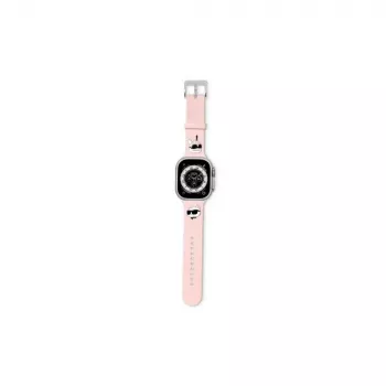 Karl Lagerfeld cinturino 3D gomma teste Karl & Choupette per Apple Watch 38/40/41mm rosa