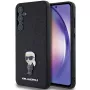 KARL LAGERFELD custodia rigida Ikonik per Samsung Galaxy A55 5G - nero glitter con spilla metallica