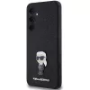KARL LAGERFELD custodia rigida Ikonik per Samsung Galaxy A55 5G - nero glitter con spilla metallica