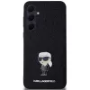KARL LAGERFELD custodia rigida Ikonik per Samsung Galaxy A55 5G - nero glitter con spilla metallica
