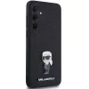 KARL LAGERFELD custodia rigida Ikonik per Samsung Galaxy A55 5G - nero glitter con spilla metallica