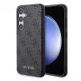Guess GUOHCSA35G4GFGR custodia rigida per Samsung Galaxy A35 5G, nero, 4G logo oro metallico