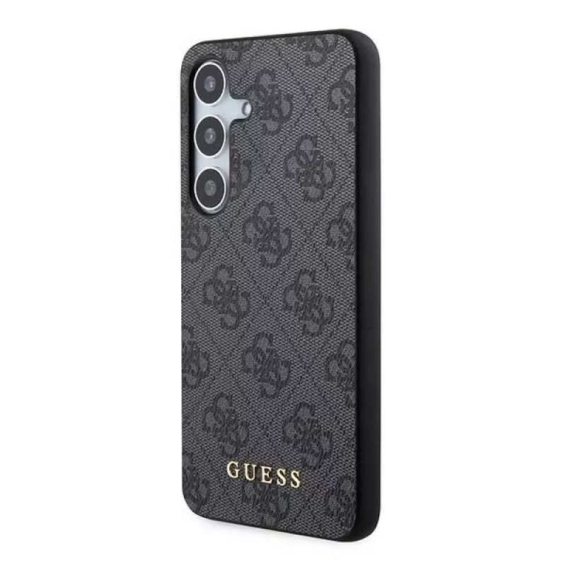 Guess GUOHCSA35G4GFGR custodia rigida per Samsung Galaxy A35 5G, nero, 4G logo oro metallico