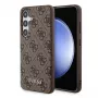 Guess GUOHCSA35G4GFBR A35 custodia rigida 4G logo oro metallico per Samsung Galaxy A35 - marrone