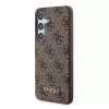 Guess GUOHCSA35G4GFBR A35 custodia rigida 4G logo oro metallico per Samsung Galaxy A35 - marrone