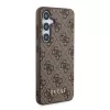 Guess GUOHCSA35G4GFBR A35 custodia rigida 4G logo oro metallico per Samsung Galaxy A35 - marrone