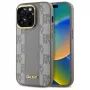 DKNY DKHMP14LPCPVSLE custodia rigida pelle motivo scozzese Mono MagSafe per iPhone 14 Pro 6,1 beige