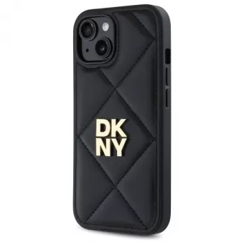 DKNY DKHCP14SPQDSLK cover posteriore Quilted Stack Logo per Apple iPhone 14 6,1 pollici nero