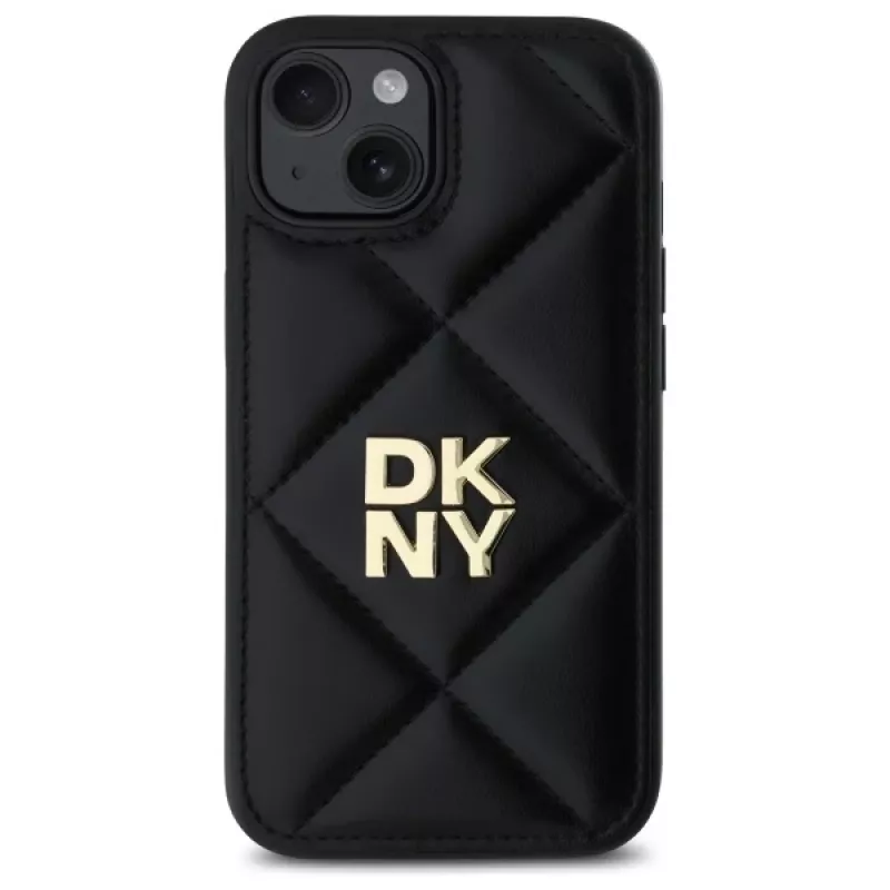 DKNY DKHCP14SPQDSLK cover posteriore Quilted Stack Logo per Apple iPhone 14 6,1 pollici nero