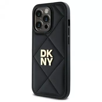 DKNY DKHCP14XPQDSLK cover posteriore Quilted Stack Logo per iPhone 14 Pro Max 6,7 pollici nero