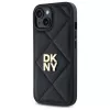 DKNY DKHCP15SPQDSLK cover posteriore Quilted Stack Logo per Apple iPhone 15 6,1 pollici nero