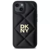 DKNY DKHCP15SPQDSLK cover posteriore Quilted Stack Logo per Apple iPhone 15 6,1 pollici nero