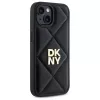 DKNY DKHCP15SPQDSLK cover posteriore Quilted Stack Logo per Apple iPhone 15 6,1 pollici nero