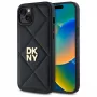 DKNY DKHCP15MPQDSLK cover Quilted Stack Logo per iPhone 15 Plus 6,7 pollici nero