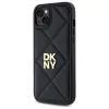 DKNY DKHCP15MPQDSLK cover Quilted Stack Logo per iPhone 15 Plus 6,7 pollici nero